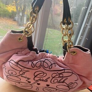 Juicy Couture Pink Hobo Bag with Gold Chain